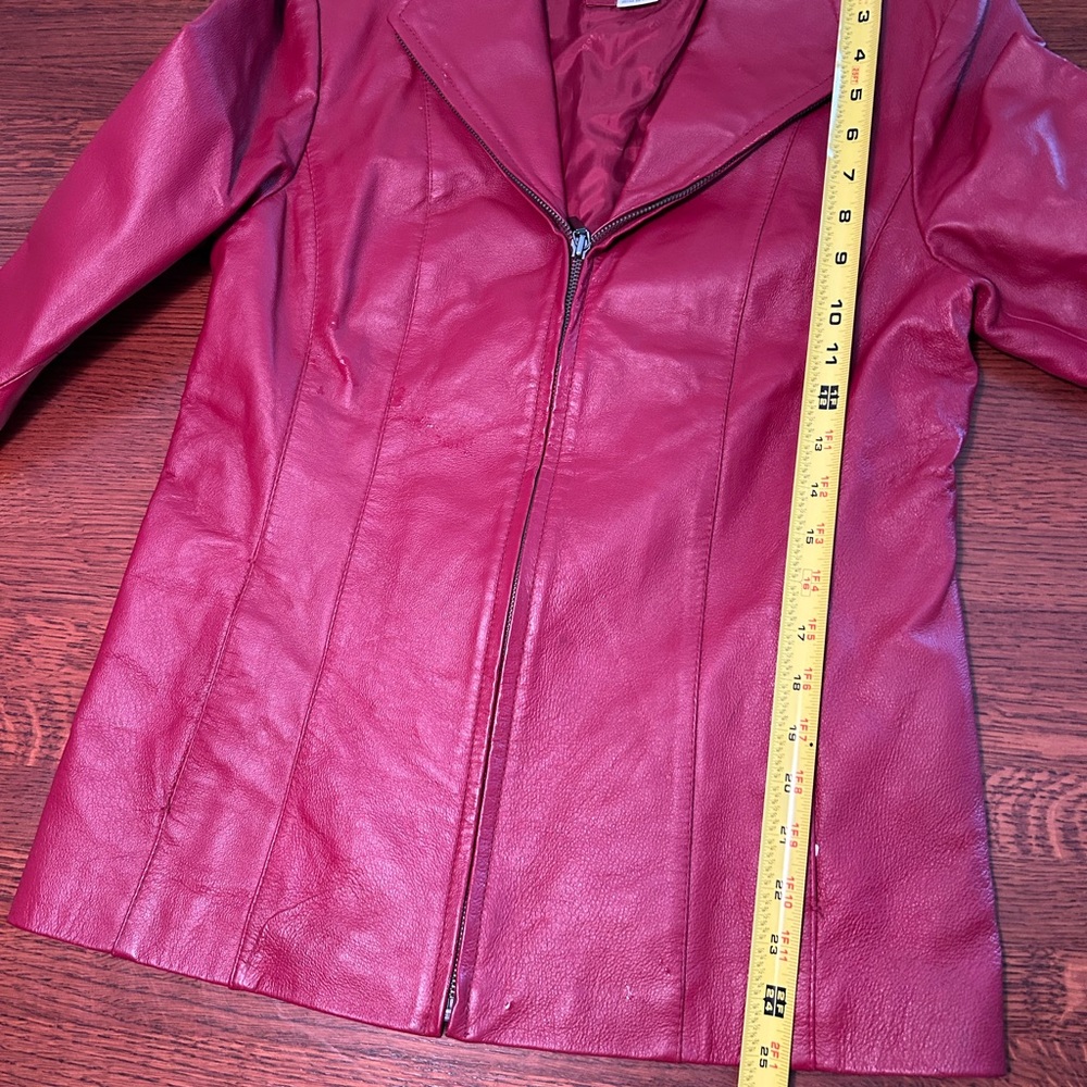 East 5th Deep Red Leather Jacket - Picture 8 of 8
